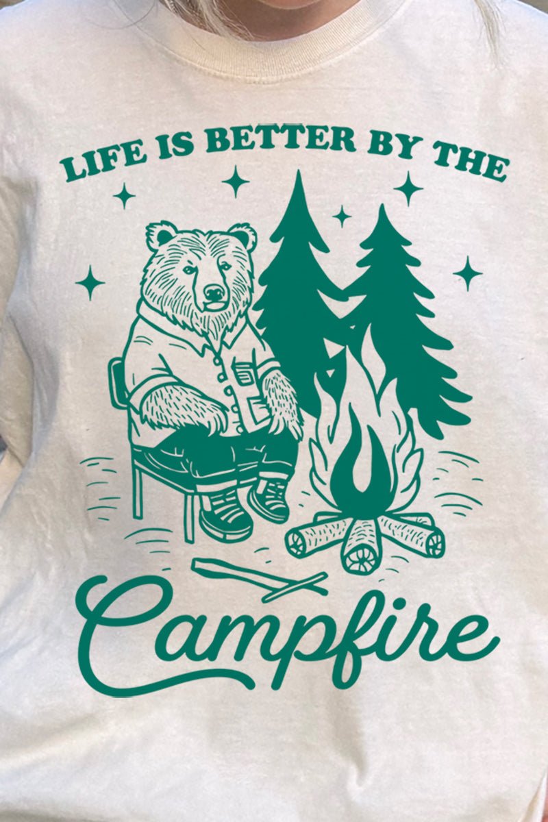 Beary Better By The Campfire Comfort Colors Adult Ring - Spun Cotton Tee - Wholesale Accessory Market