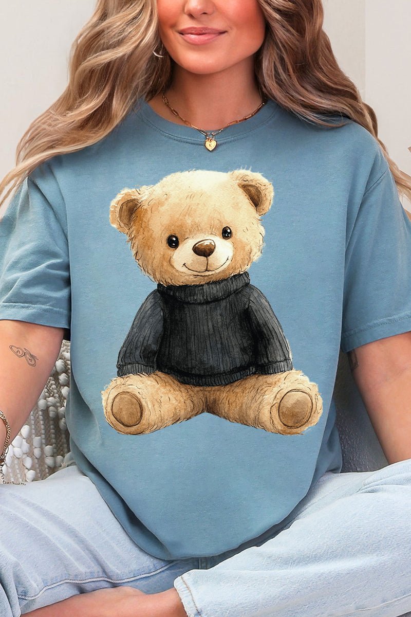 Black Vintage Teddy Bear Comfort Colors Adult Ring-Spun Cotton Tee ...