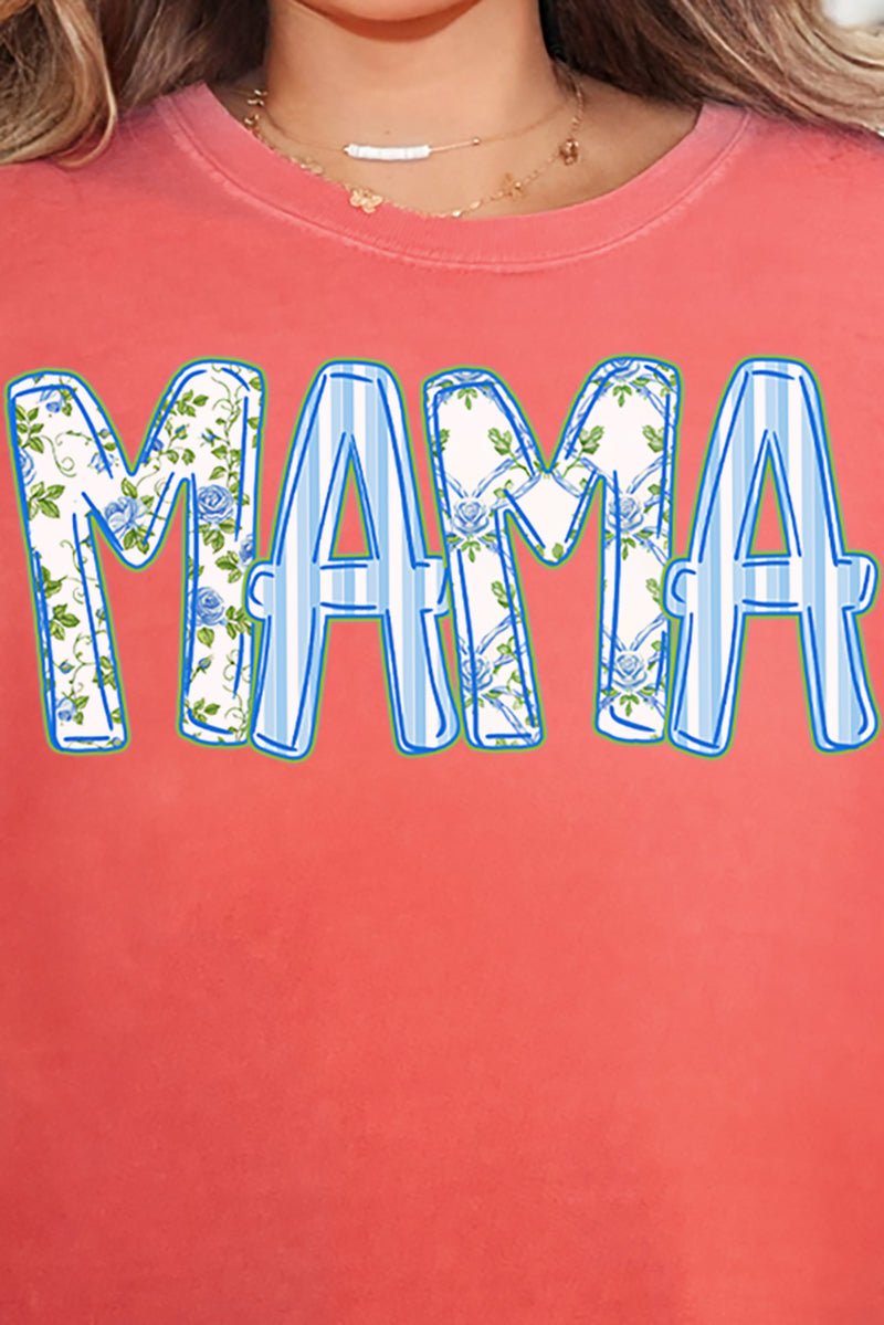 Blue Blossom Mama Comfort Colors Adult Ring - Spun Cotton Tee - Wholesale Accessory Market