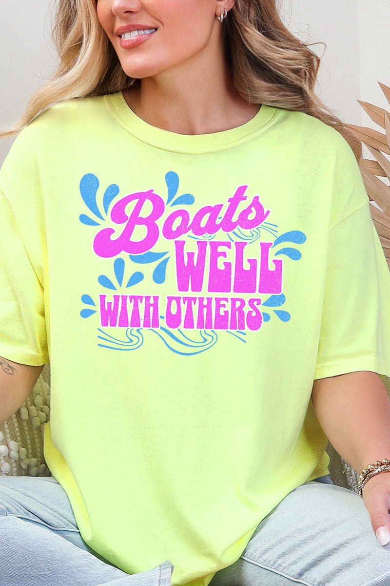 Boats Well With Others Comfort Colors Adult Ring - Spun Cotton Tee - Wholesale Accessory Market