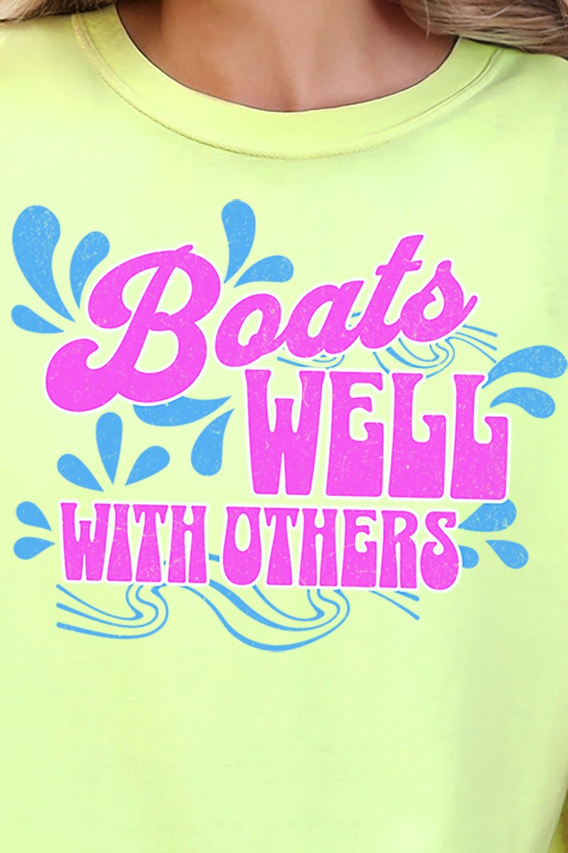 Boats Well With Others Comfort Colors Adult Ring - Spun Cotton Tee - Wholesale Accessory Market