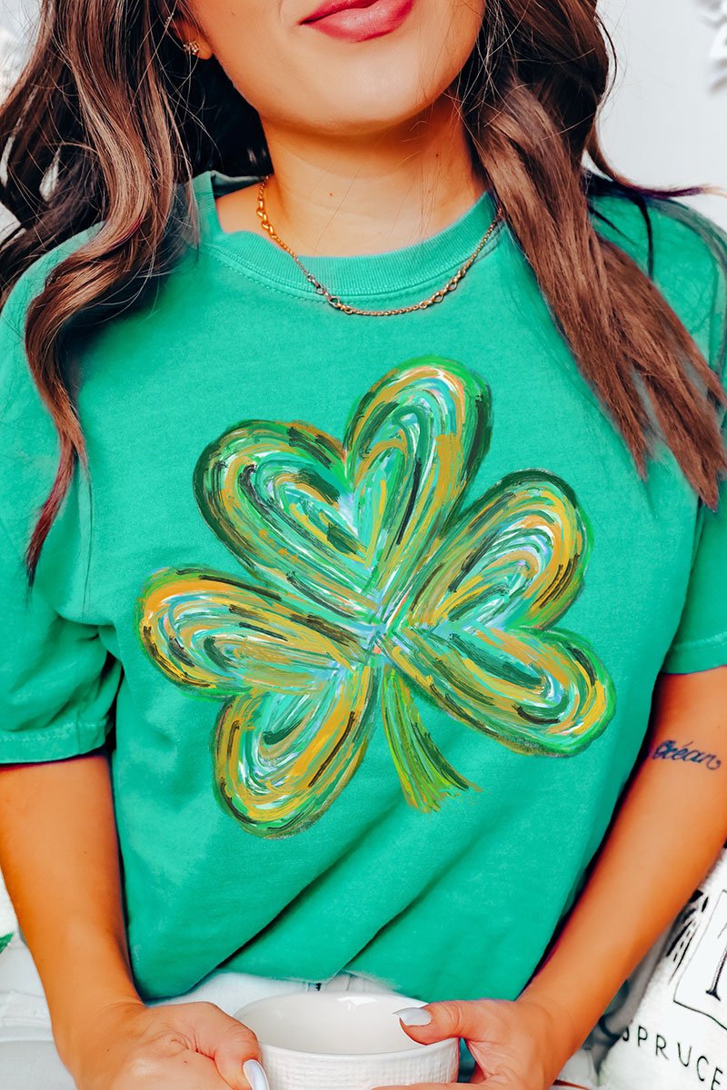 Brushed Clover Comfort Colors Adult Ring - Spun Cotton Tee - Wholesale Accessory Market
