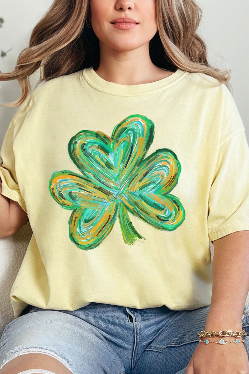 Brushed Clover Comfort Colors Adult Ring - Spun Cotton Tee - Wholesale Accessory Market