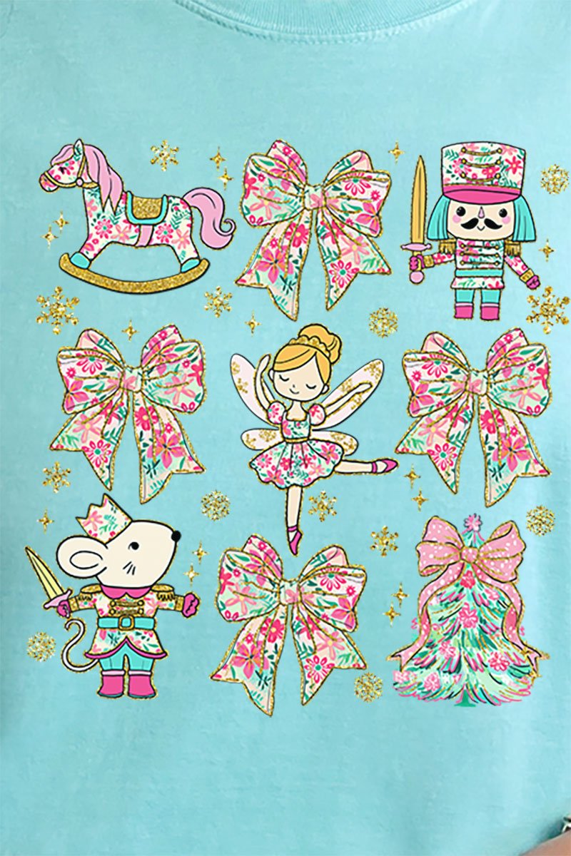 Collage Nutcracker Preppy Blossom Comfort Colors Adult Ring - Spun Cotton Tee - Wholesale Accessory Market