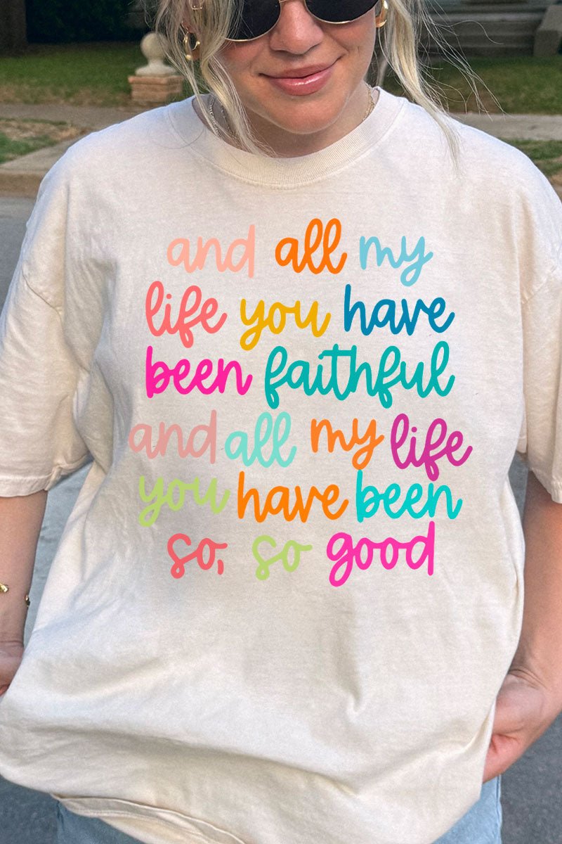 Colorful Always Faithful Comfort Colors Adult Ring - Spun Cotton Tee - Wholesale Accessory Market