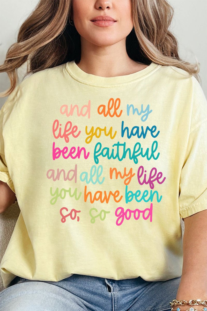 Colorful Always Faithful Comfort Colors Adult Ring - Spun Cotton Tee - Wholesale Accessory Market