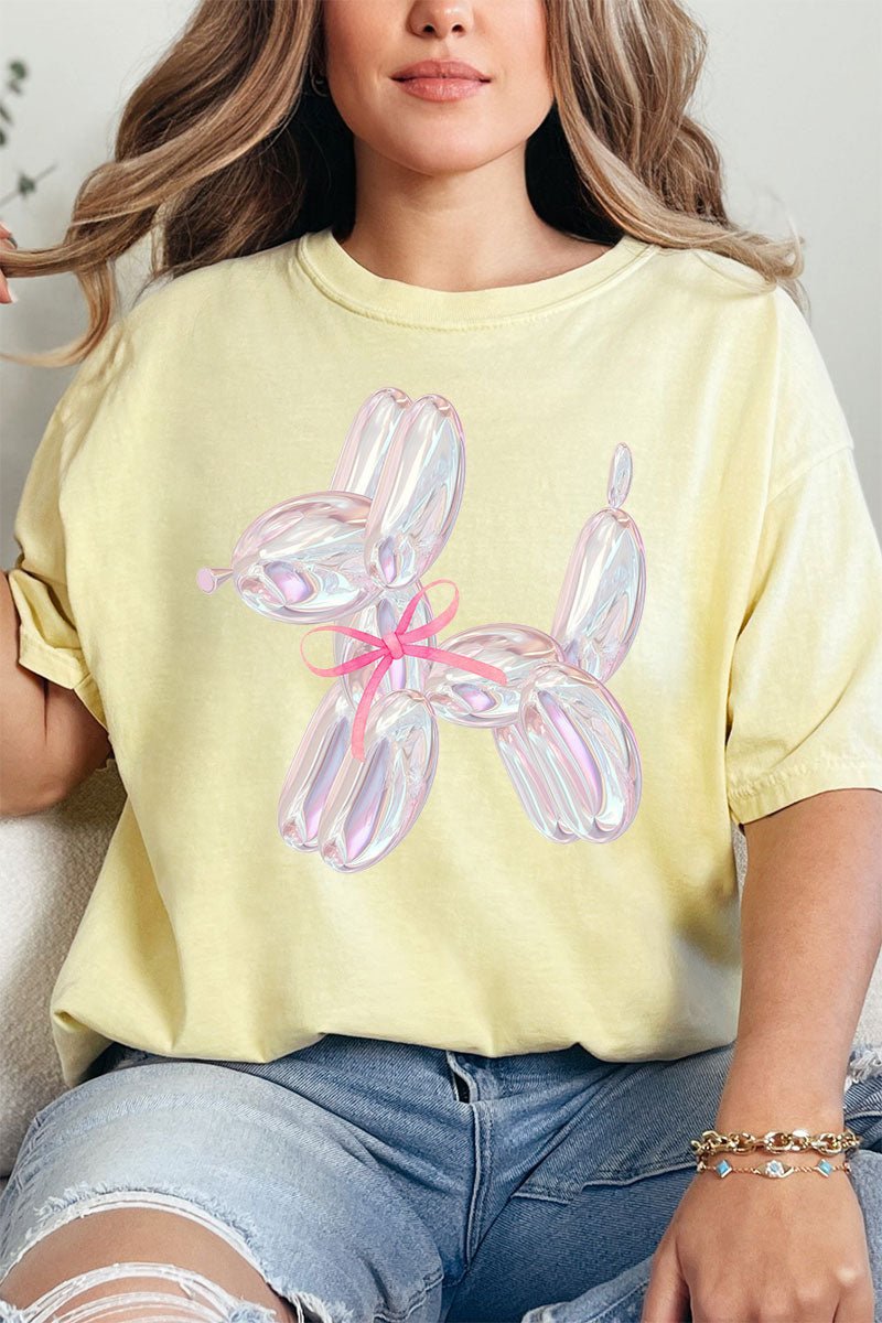 Coquette Balloon Dog Comfort Colors Adult Ring - Spun Cotton Tee - Wholesale Accessory Market