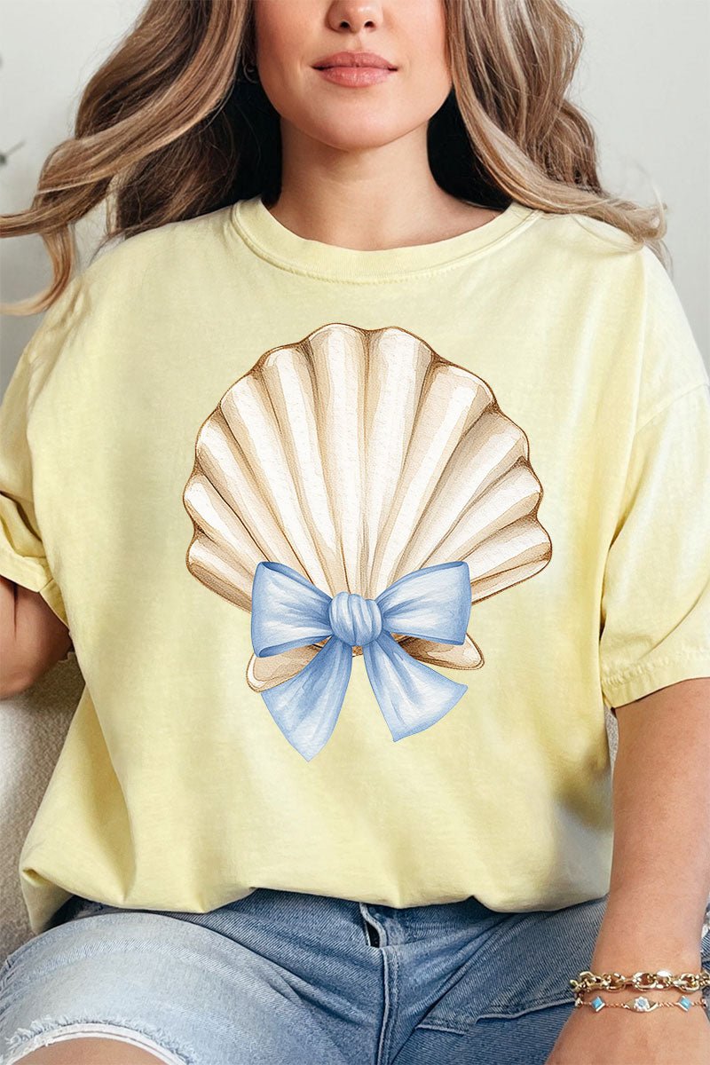 Coquette Seashell Comfort Colors Adult Ring - Spun Cotton Tee - Wholesale Accessory Market