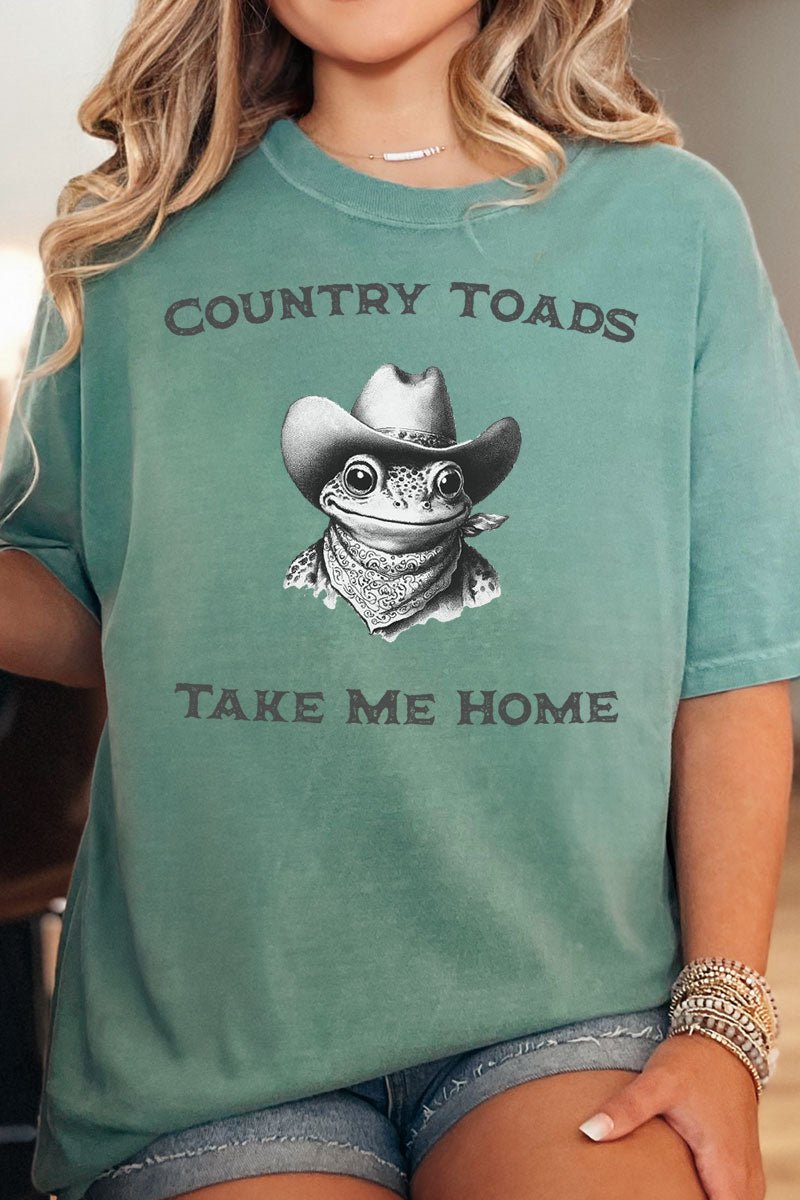 Country Toads Take Me Home Comfort Colors Adult Ring - Spun Cotton Tee - Wholesale Accessory Market