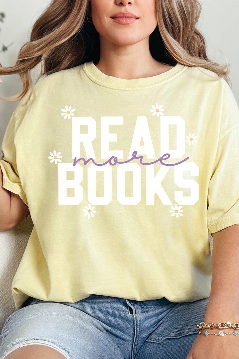 Daisy Read More Books Comfort Colors Adult Ring - Spun Cotton Tee - Wholesale Accessory Market