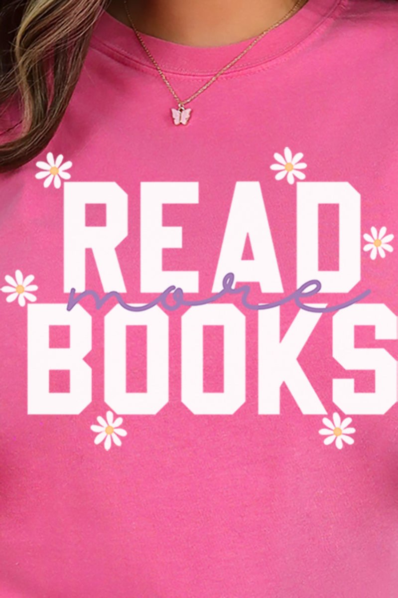 Daisy Read More Books Comfort Colors Adult Ring - Spun Cotton Tee - Wholesale Accessory Market