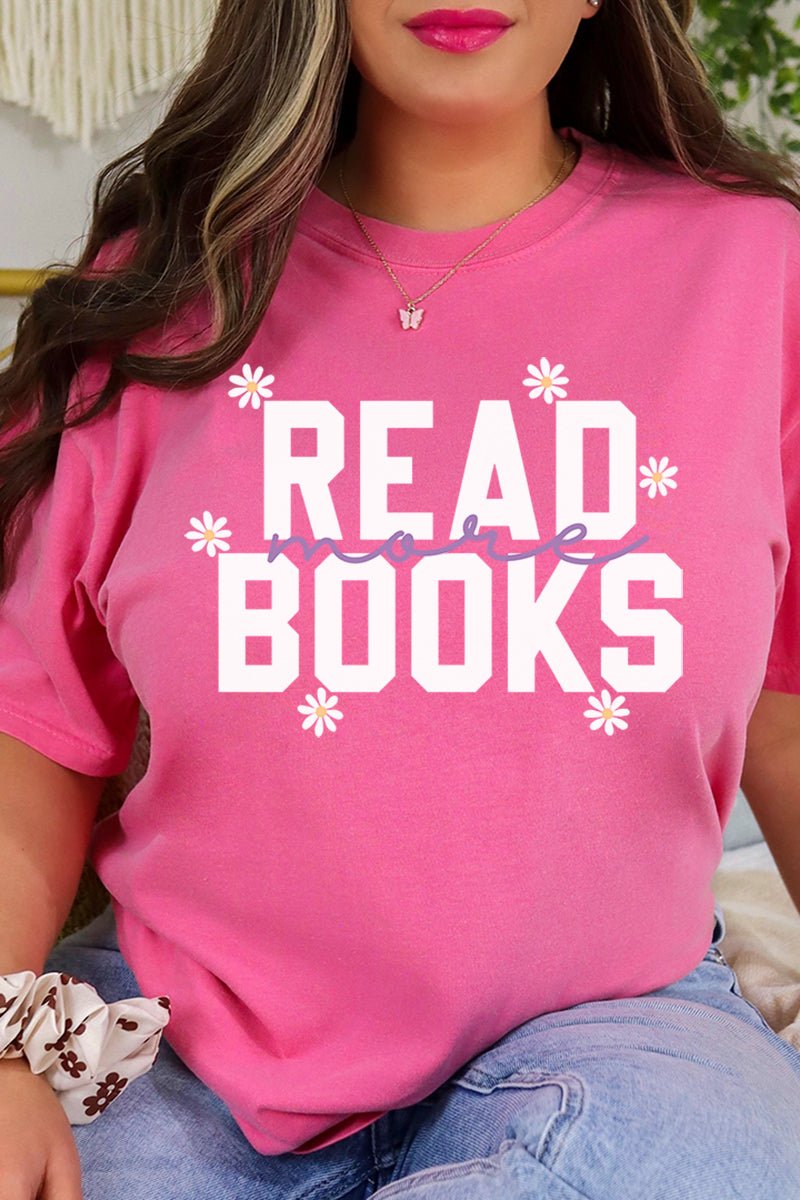 Daisy Read More Books Comfort Colors Adult Ring - Spun Cotton Tee - Wholesale Accessory Market