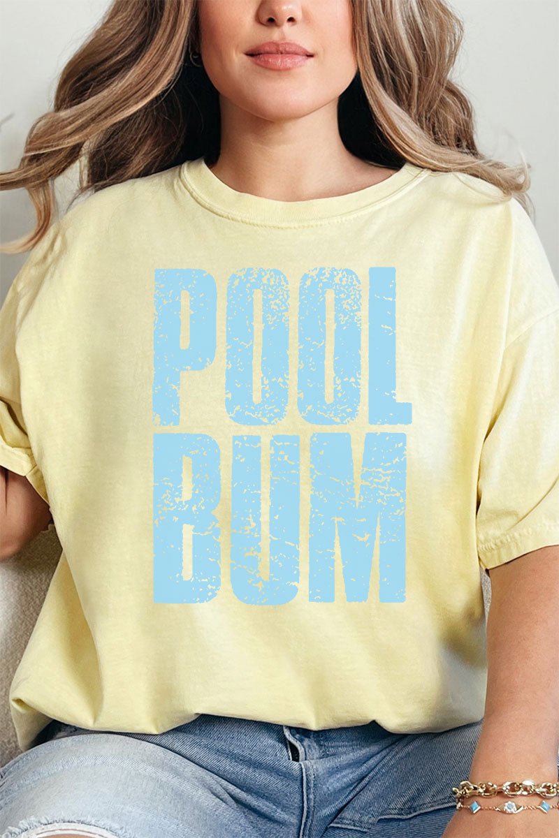 Distressed Pool Bum Comfort Colors Adult Ring - Spun Cotton Tee - Wholesale Accessory Market
