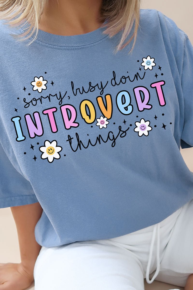 Doin' Introvert Things Comfort Colors Adult Ring - Spun Cotton Tee - Wholesale Accessory Market
