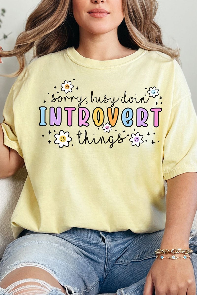 Doin' Introvert Things Comfort Colors Adult Ring - Spun Cotton Tee - Wholesale Accessory Market