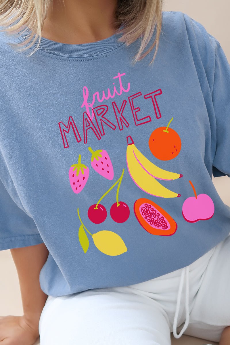 Doodle Fruit Market Comfort Colors Adult Ring - Spun Cotton Tee - Wholesale Accessory Market