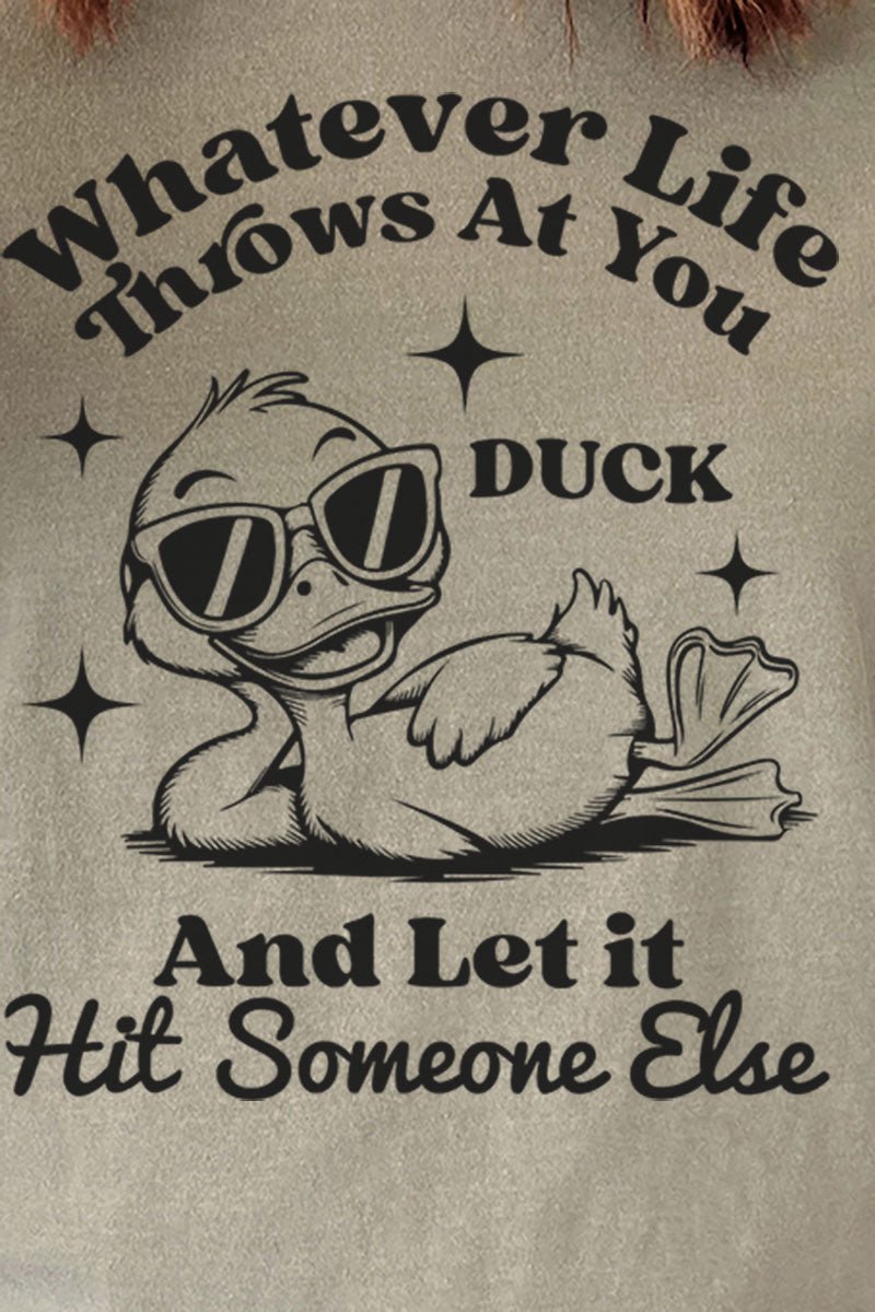 Duck And Let It Hit Someone Else Comfort Colors Adult Ring - Spun Cotton Tee - Wholesale Accessory Market