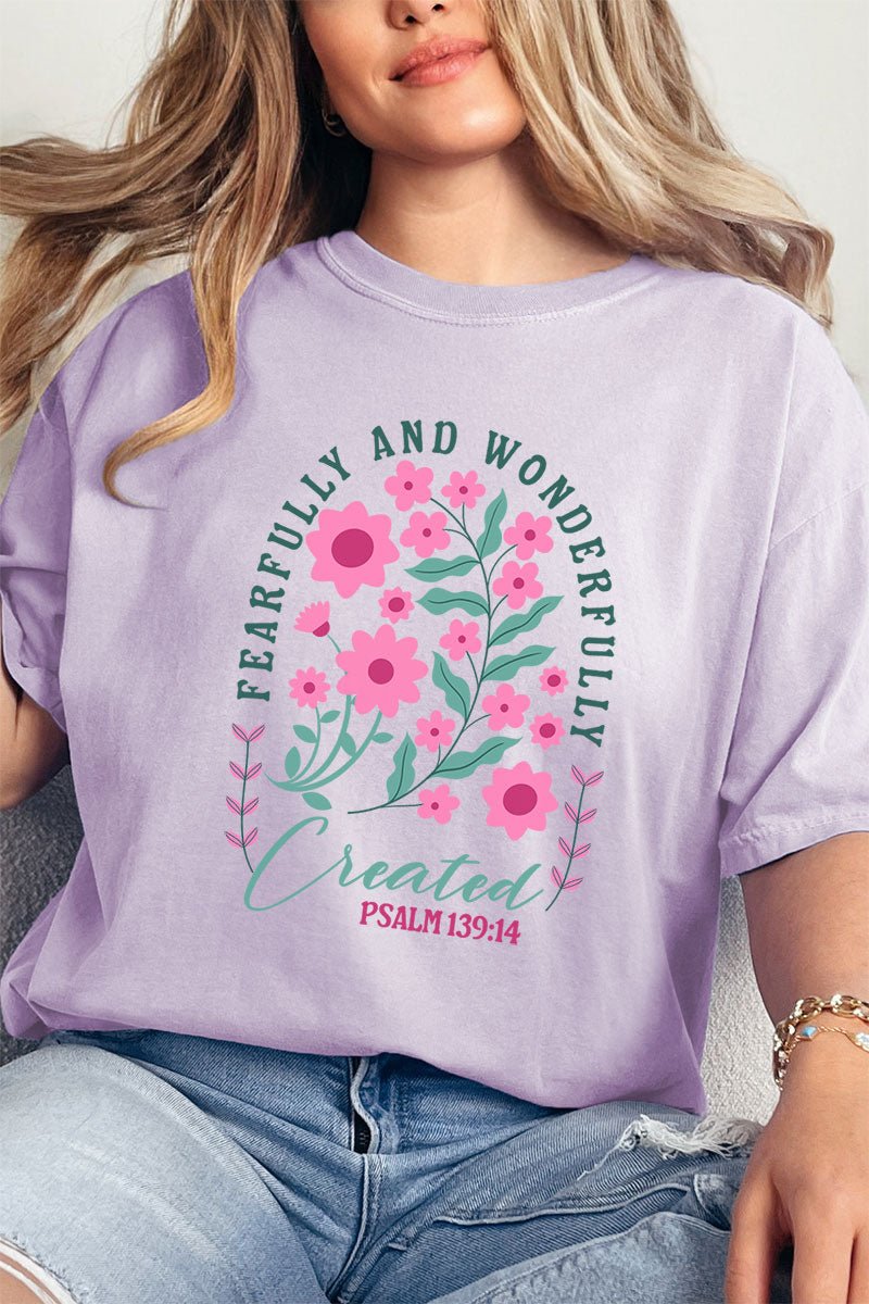 Fearfully And Wonderfully Created Comfort Colors Adult Ring - Spun Cotton Tee - Wholesale Accessory Market