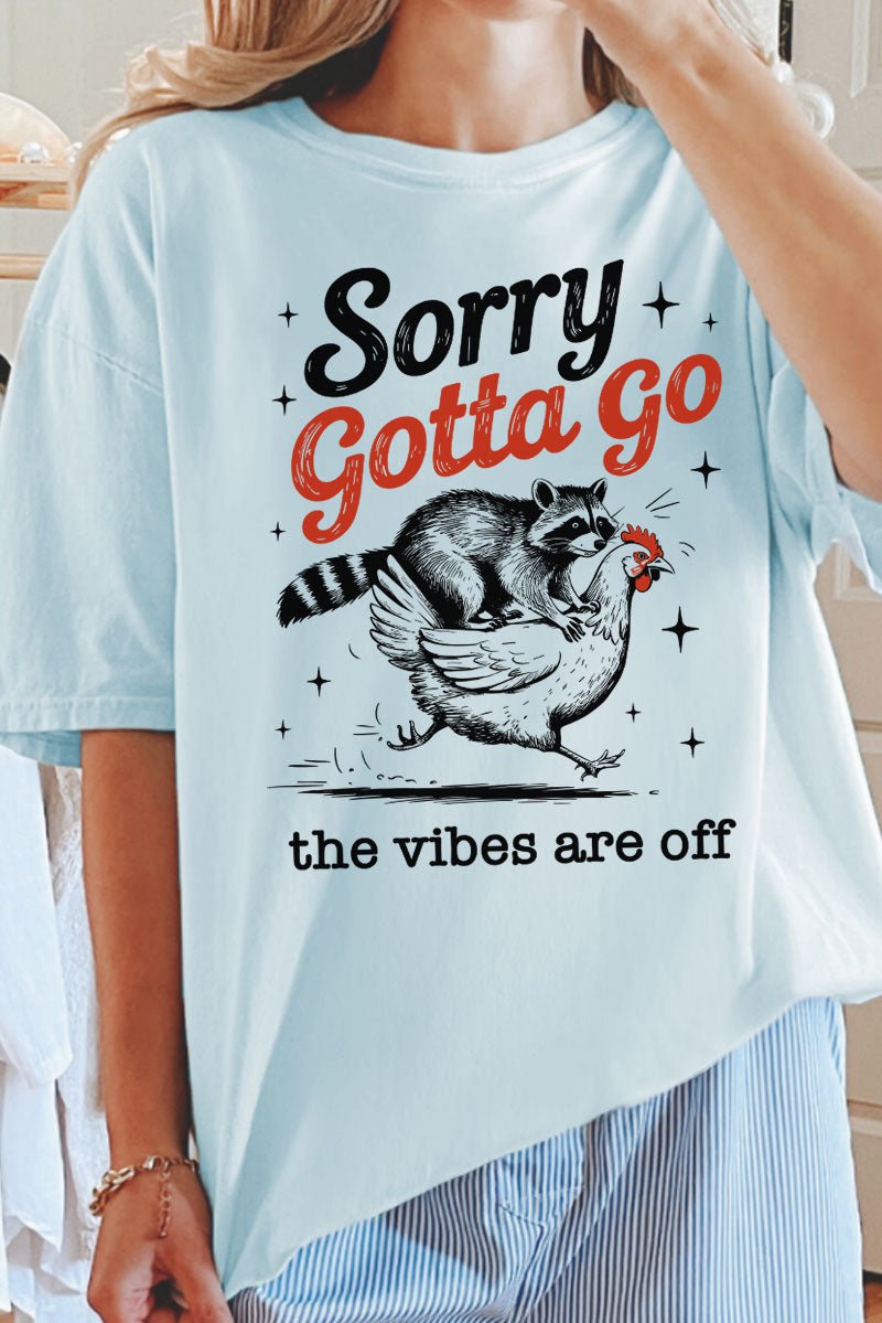 Gotta Go The Vibes Are Off Comfort Colors Adult Ring - Spun Cotton Tee - Wholesale Accessory Market