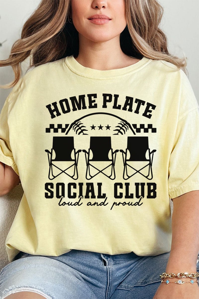 Home Plate Social Club Comfort Colors Adult Ring - Spun Cotton Tee - Wholesale Accessory Market