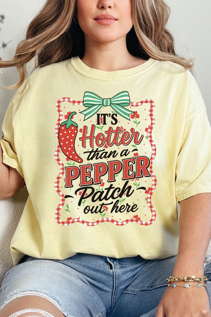 Hotter Than A Pepper Patch Comfort Colors Adult Ring - Spun Cotton Tee - Wholesale Accessory Market