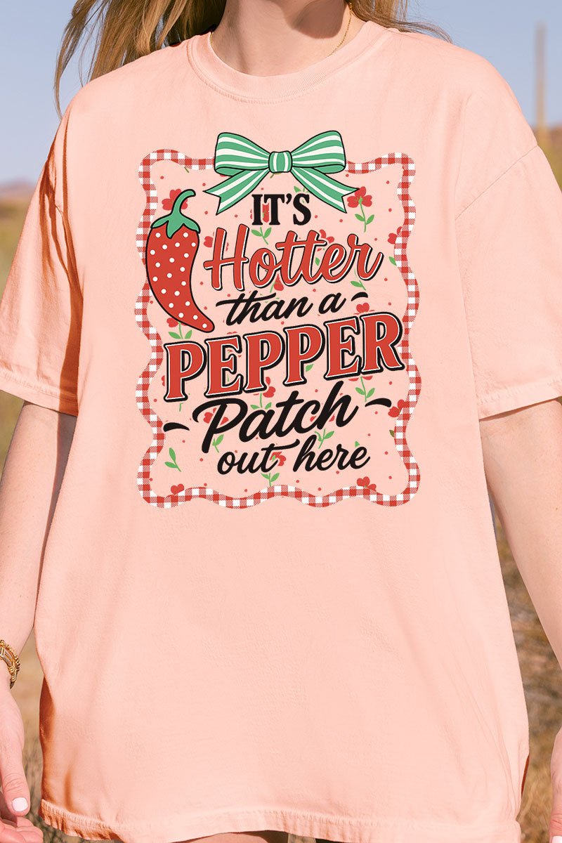 Hotter Than A Pepper Patch Comfort Colors Adult Ring - Spun Cotton Tee - Wholesale Accessory Market