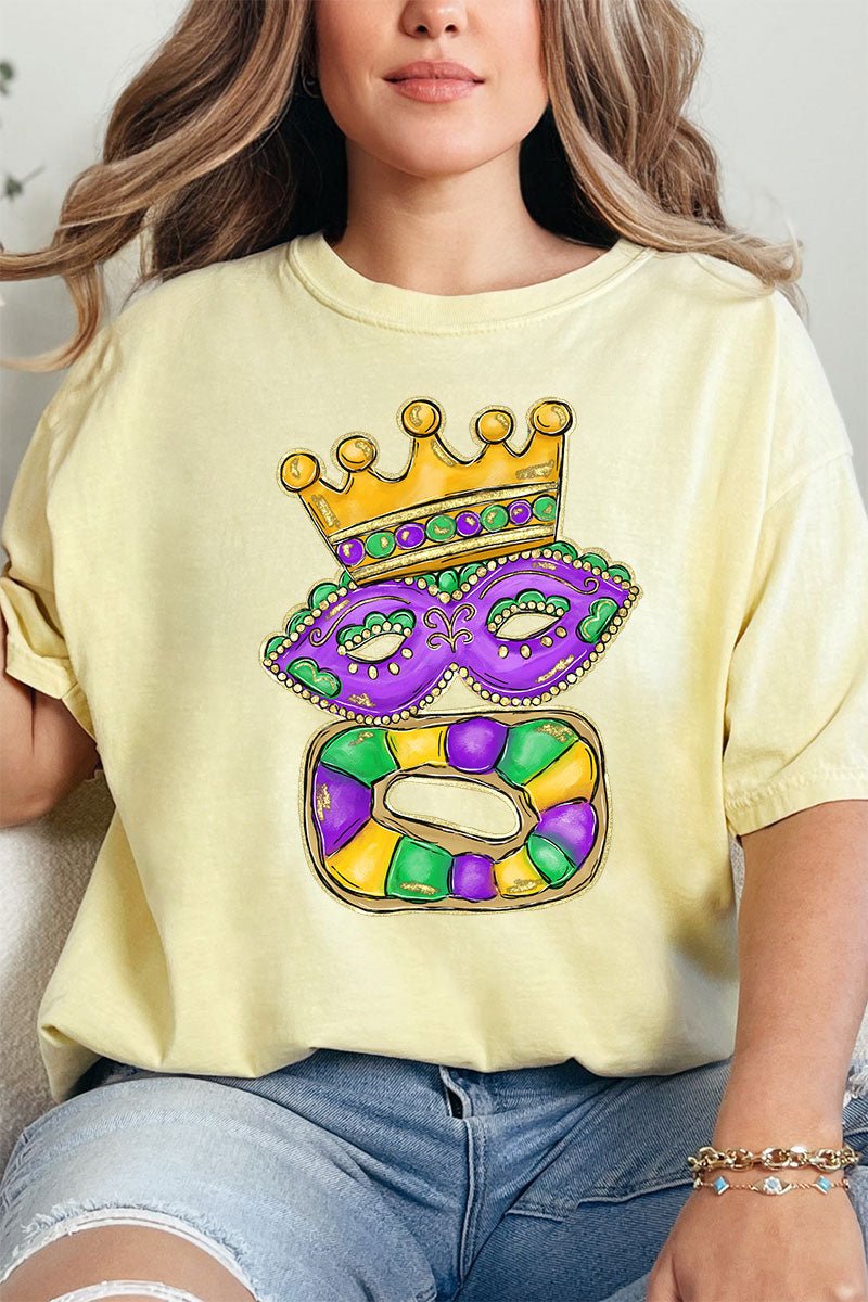 King Cake Queen Comfort Colors Adult Ring - Spun Cotton Tee - Wholesale Accessory Market