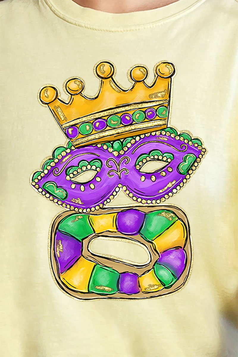 King Cake Queen Comfort Colors Adult Ring - Spun Cotton Tee - Wholesale Accessory Market