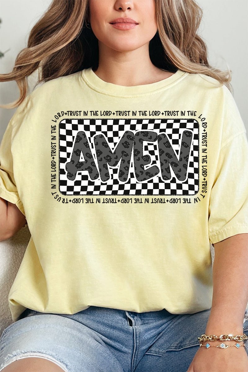 Leopard Luxe Amen Comfort Colors Adult Ring - Spun Cotton Tee - Wholesale Accessory Market