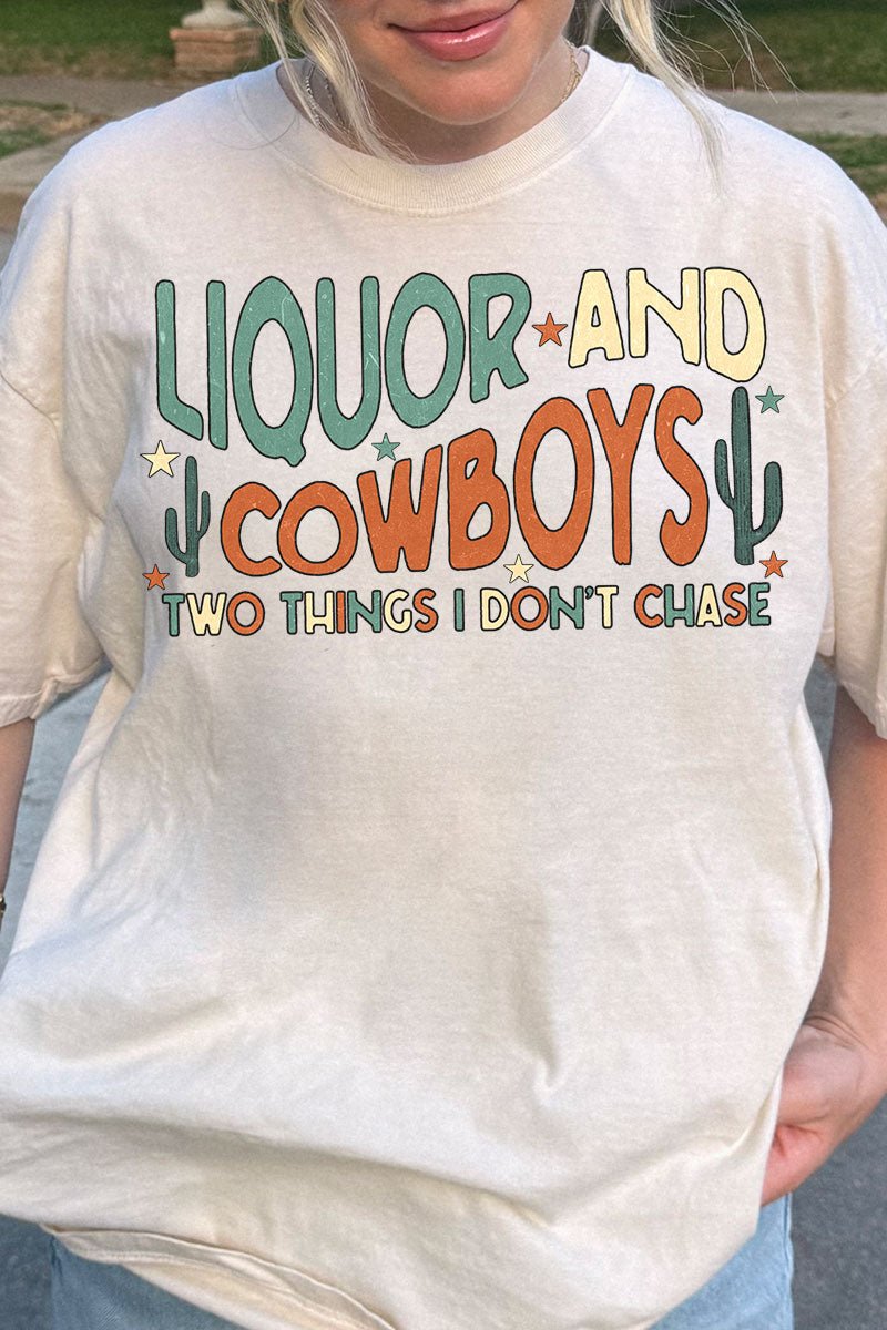 Liquor & Cowboys Comfort Colors Adult Ring - Spun Cotton Tee - Wholesale Accessory Market
