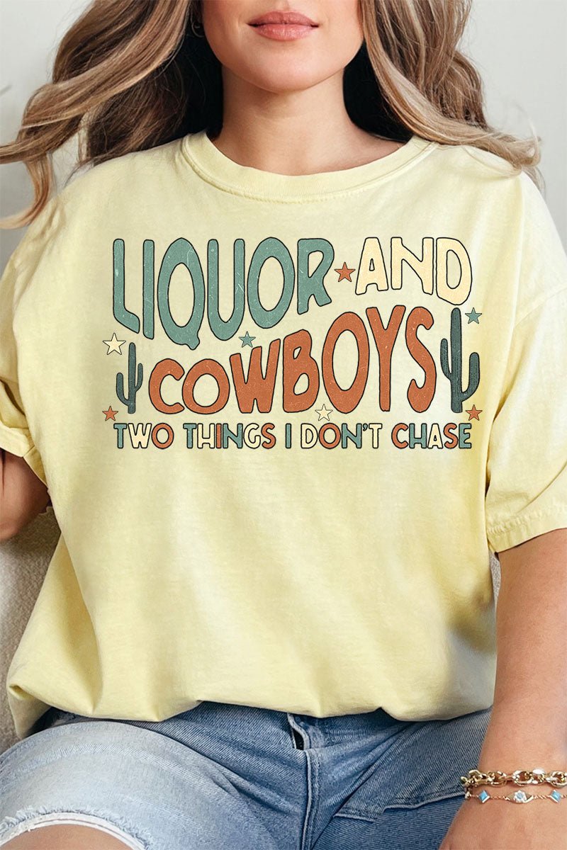 Liquor & Cowboys Comfort Colors Adult Ring - Spun Cotton Tee - Wholesale Accessory Market