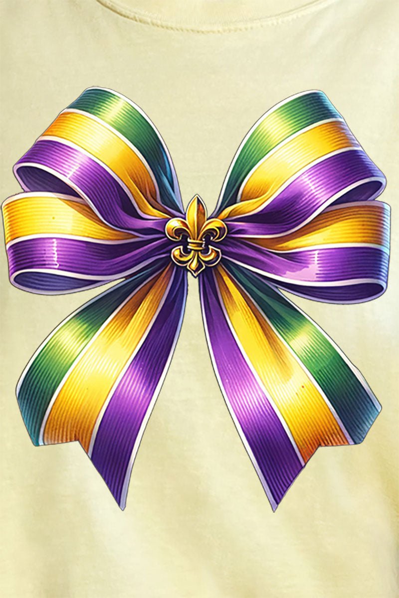 Mardi Gras Ribbon Comfort Colors Adult Ring - Spun Cotton Tee - Wholesale Accessory Market