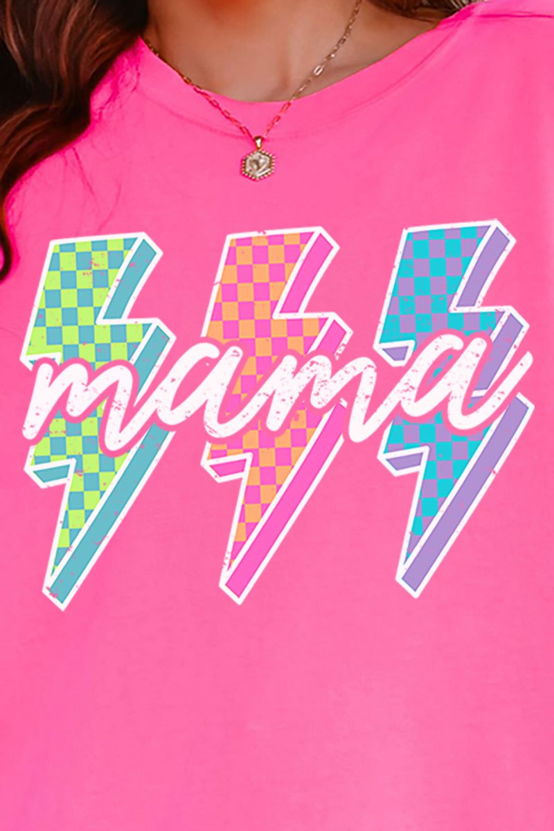 Neon Lightning Mama Comfort Colors Adult Ring - Spun Cotton Tee - Wholesale Accessory Market