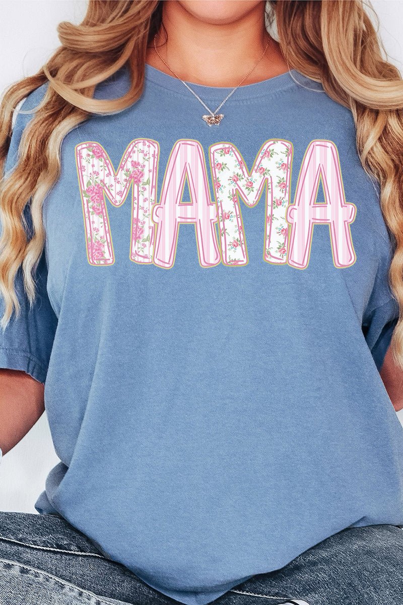 Pink Blossom Mama Comfort Colors Adult Ring - Spun Cotton Tee - Wholesale Accessory Market