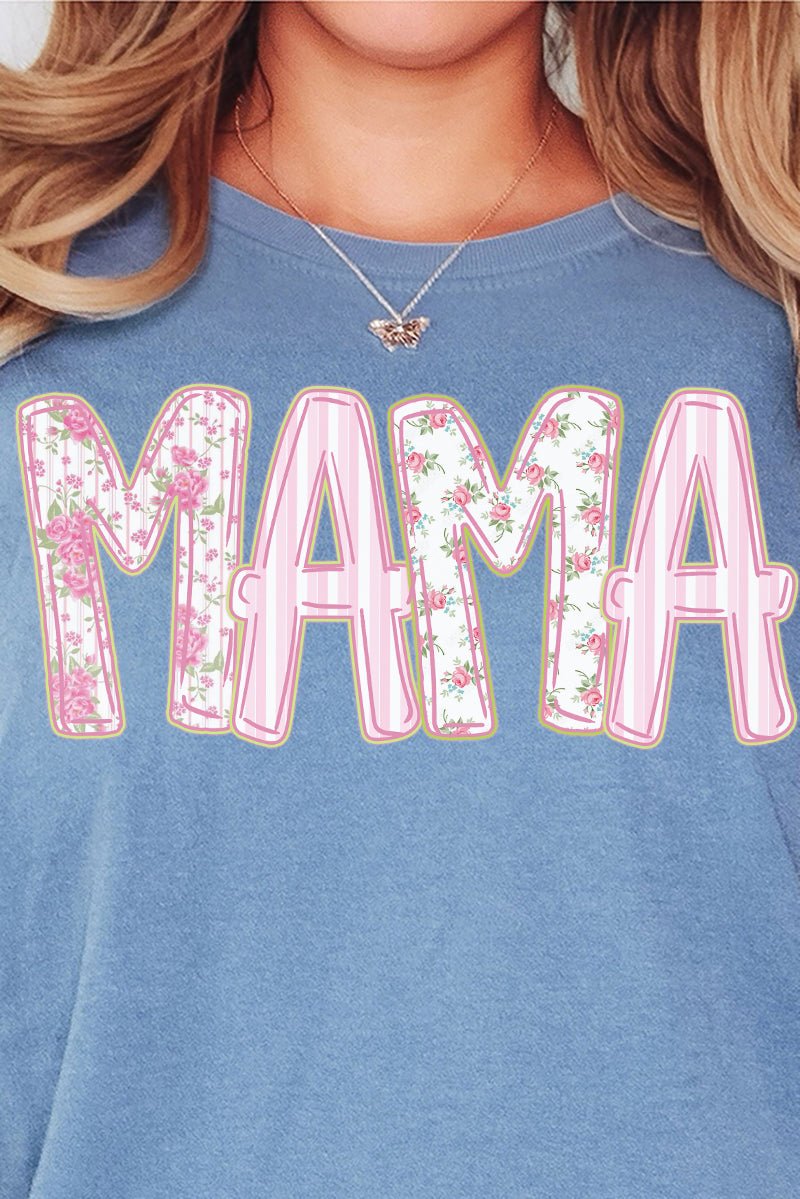 Pink Blossom Mama Comfort Colors Adult Ring - Spun Cotton Tee - Wholesale Accessory Market