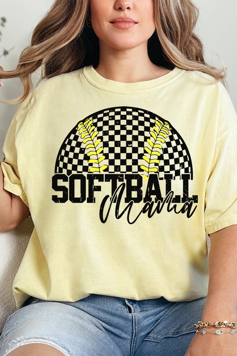 Pitch Perfect Softball Mom Comfort Colors Adult Ring - Spun Cotton Tee - Wholesale Accessory Market