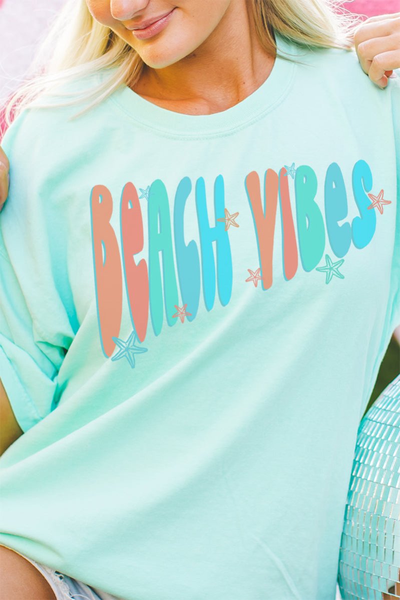 Retro Beach Vibes Comfort Colors Adult Ring - Spun Cotton Tee - Wholesale Accessory Market
