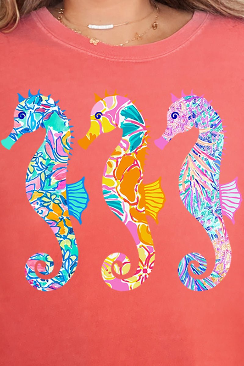 Seahorse Sisters Comfort Colors Adult Ring - Spun Cotton Tee - Wholesale Accessory Market