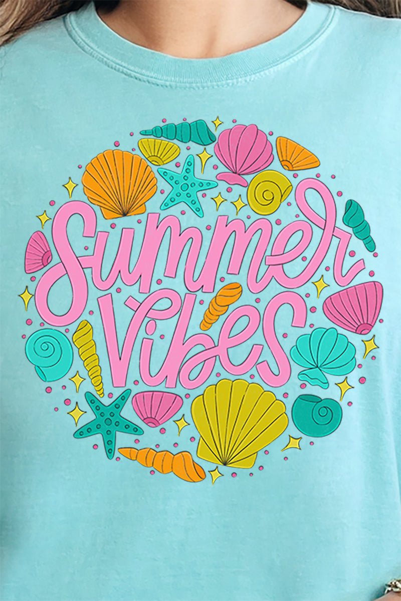 Shells & Summer Vibes Comfort Colors Adult Ring - Spun Cotton Tee - Wholesale Accessory Market