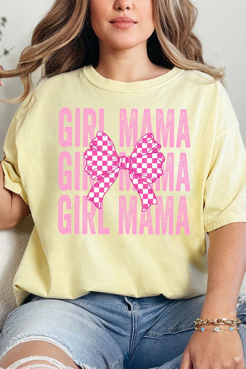 Stacked Coquette Girl Mama Comfort Colors Adult Ring - Spun Cotton Tee - Wholesale Accessory Market