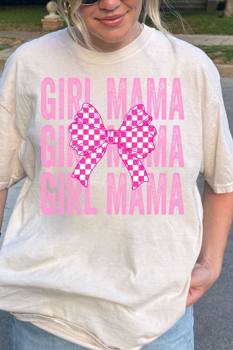 Stacked Coquette Girl Mama Comfort Colors Adult Ring - Spun Cotton Tee - Wholesale Accessory Market