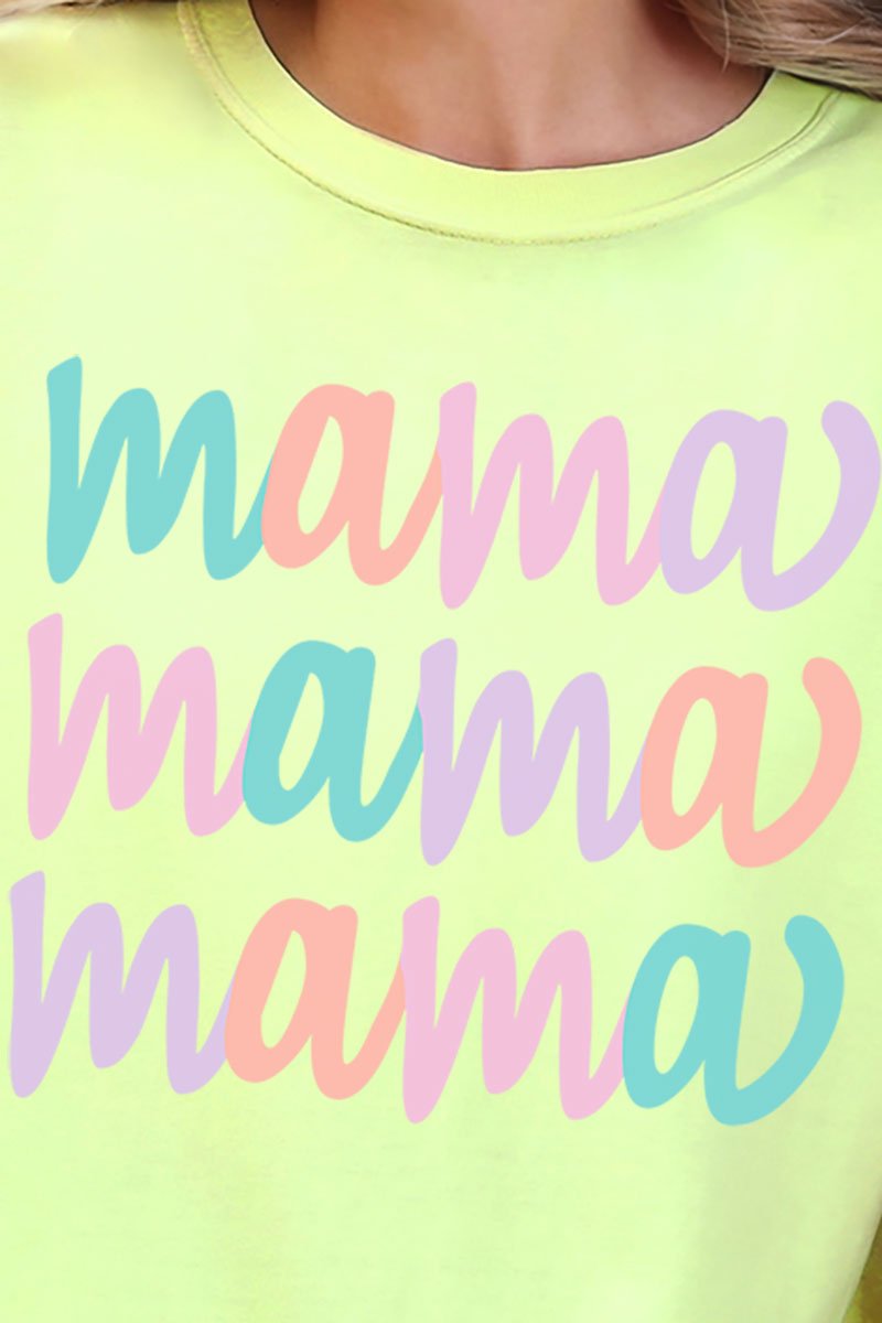 Stacked Pastel Mama Comfort Colors Adult Ring - Spun Cotton Tee - Wholesale Accessory Market