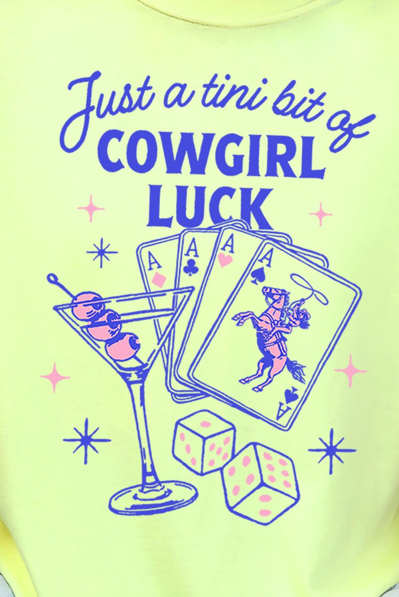 Tini Bit Of Cowgirl Luck Comfort Colors Adult Ring - Spun Cotton Tee - Wholesale Accessory Market