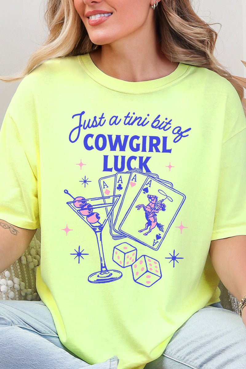 Tini Bit Of Cowgirl Luck Comfort Colors Adult Ring - Spun Cotton Tee - Wholesale Accessory Market