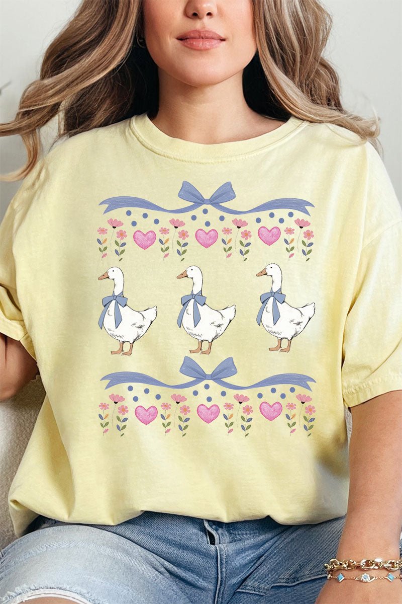 Vintage Geese Girls Comfort Colors Adult Ring - Spun Cotton Tee - Wholesale Accessory Market