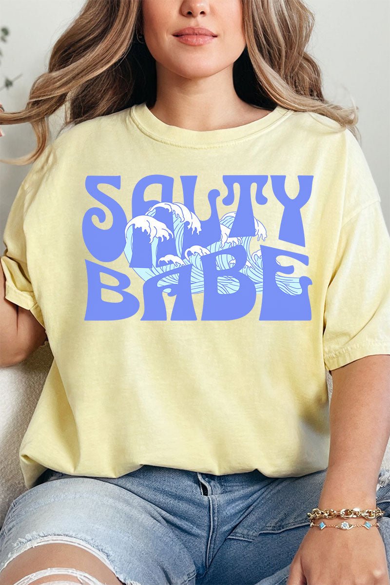 Wavy Salty Babe Comfort Colors Adult Ring - Spun Cotton Tee - Wholesale Accessory Market