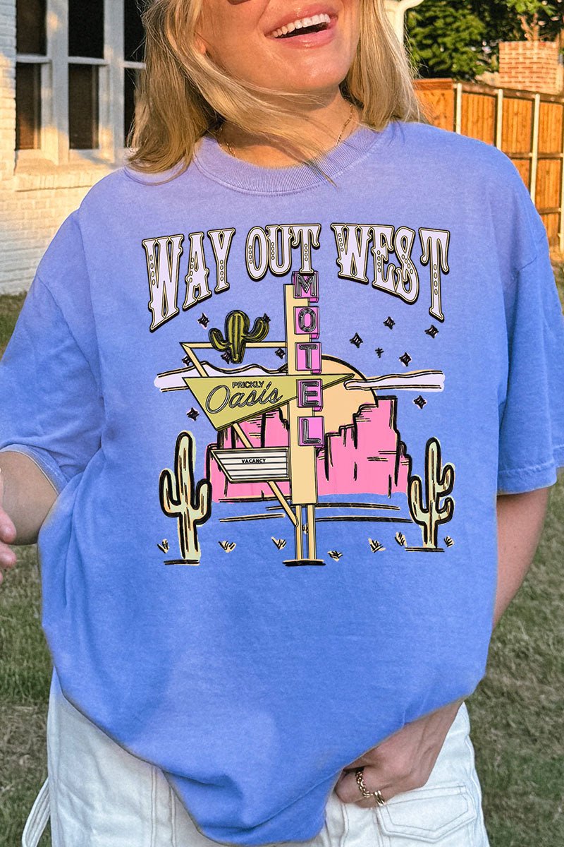 Way Out West Motel Comfort Colors Adult Ring - Spun Cotton Tee - Wholesale Accessory Market