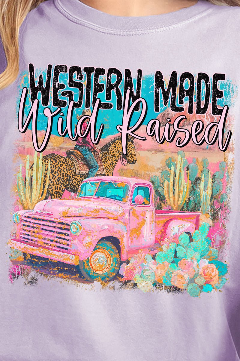 Western Made Wild Raised Comfort Colors Adult Ring - Spun Cotton Tee - Wholesale Accessory Market