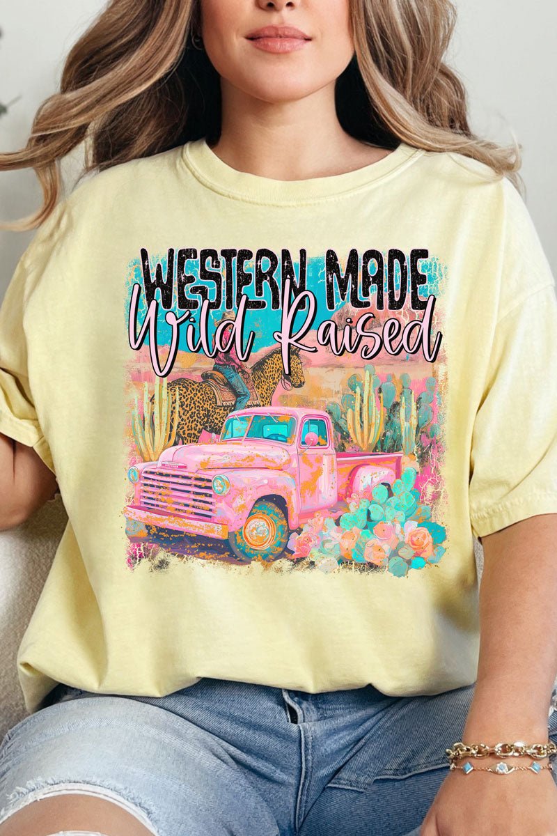 Western Made Wild Raised Comfort Colors Adult Ring - Spun Cotton Tee - Wholesale Accessory Market