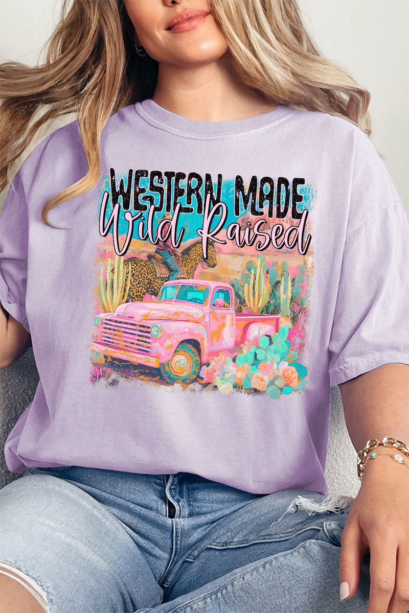 Western Made Wild Raised Comfort Colors Adult Ring - Spun Cotton Tee - Wholesale Accessory Market
